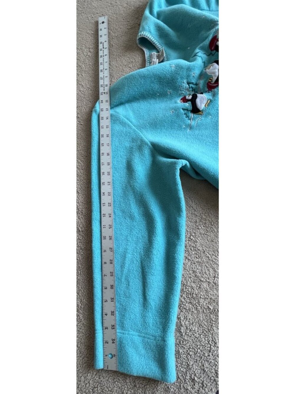 White Stag Polar Fleece Winter Penguins Top 22W 24W Blue - Picture 13 of 16